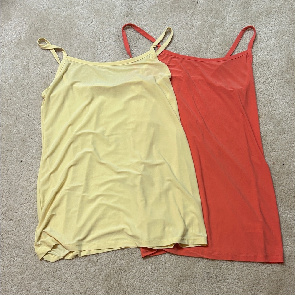 Women's Yellow and Orange long Camisole Tops